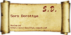 Sors Dorottya névjegykártya